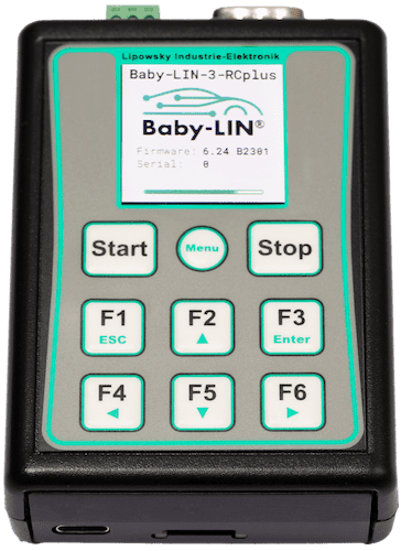 Baby-LIN-3-RCplus: LIN & CAN Bus Simulator mit Display und Tastenfeld, möglicher Ersatz für Canister